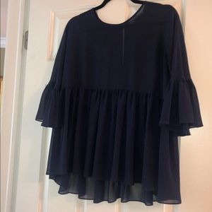 Navy blue BCBG Chiffon blouse